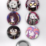 The Amazing Digital Circus Pomni, Jax ve Ragatha TADC Temalı Çanta Süsü Rozet İğneli Buton Rozet Seti (6 ADET) (58 mm)