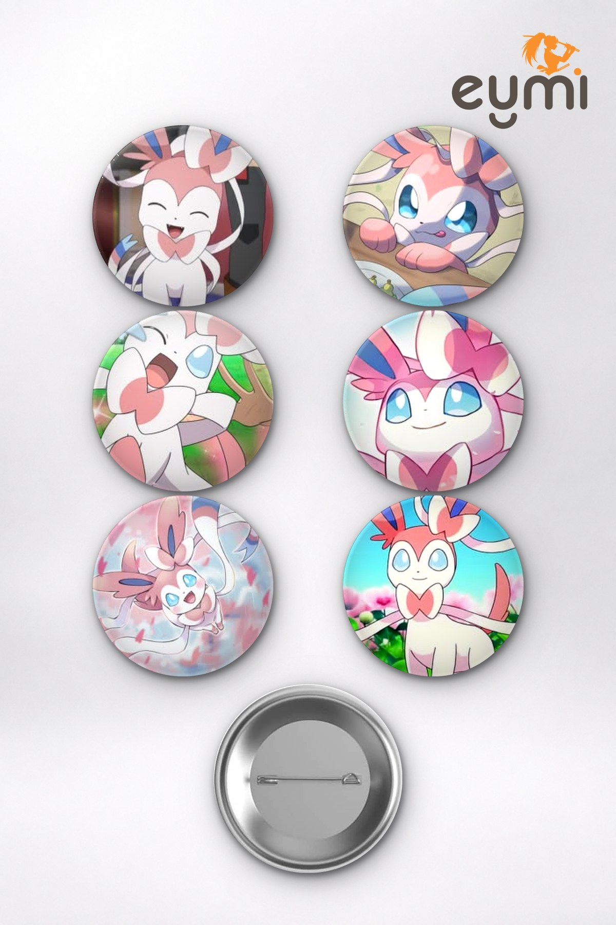 Pokémon Sylveon Fairy Type Eeveelution Temalı Çanta Süsü Rozet İğneli Buton Rozet Seti Set 2 (6 ADET) (58 mm) Pokémon Sylveon Fairy Type Eeveelution Temalı Çanta Süsü Rozet İğneli Buton Rozet Seti Set 2 (6 ADET) (58 mm)