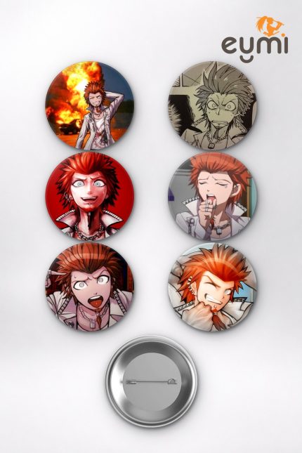 Danganronpa Leon Kuwata Ultimate Baseball Temalı Çanta Süsü Rozet İğneli Buton Rozet Seti (6 ADET) (58 mm)