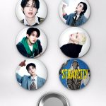 Stray Kids SKZ Tüm Üyeler (Bang Chan, Felix, Hyunjin, Lee Know) K-Pop Temalı Çanta Süsü Rozet İğneli Buton Rozet Seti Set 2 (6 ADET) (58 mm)